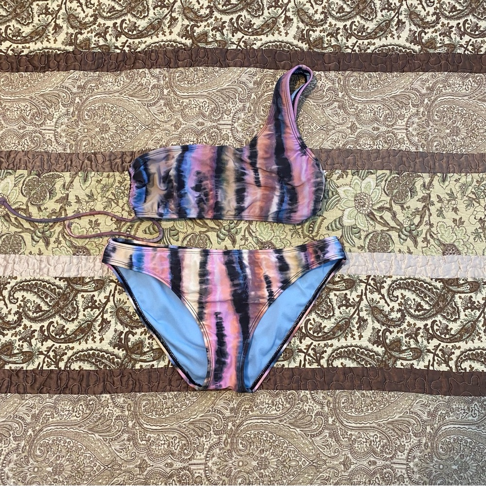 Salt + Cove Blue and Pink Bikini